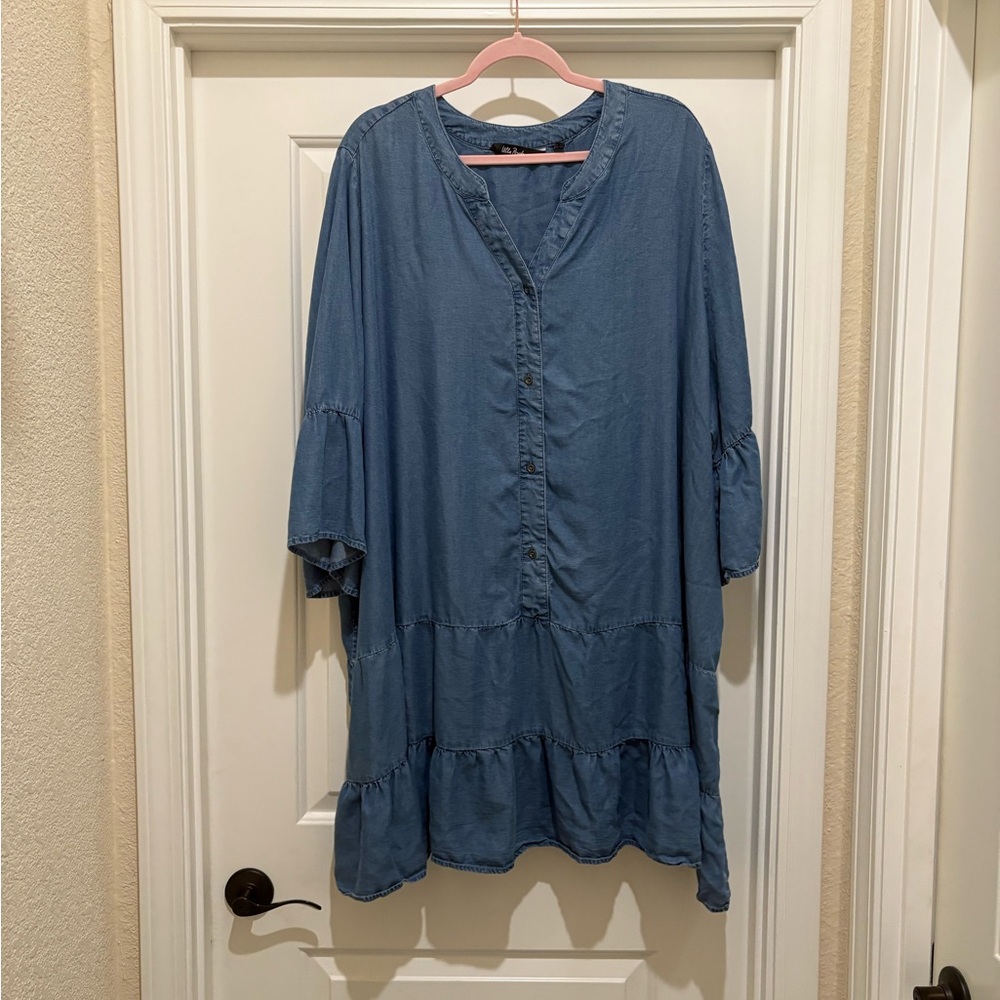 Ulla Popken Blue Tiered Tunic